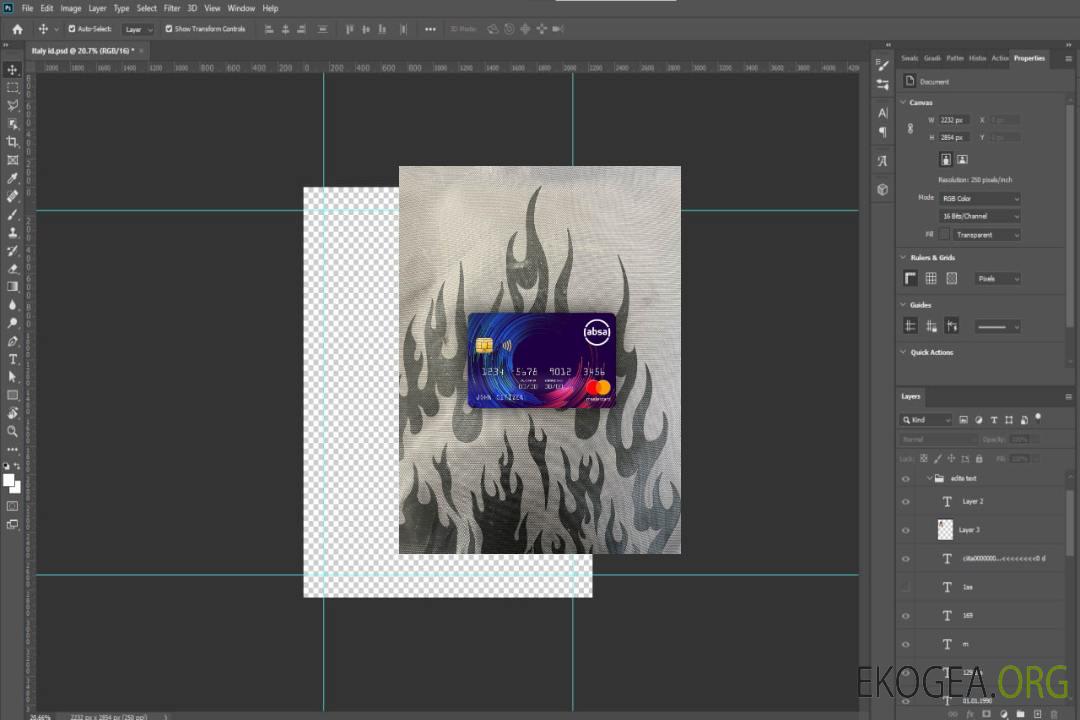 Afrique du Sud ABSA bank mastercard photolook recto template